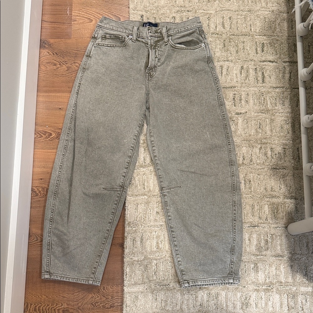 GAP Women's Brown/Green Barrel Jeans